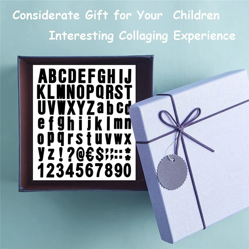 N75R-1540 Pieces 20 Sheets Self Adhesive Vinyl Letters Numbers Kit, Alphabet Number Stickers For Mailbox (Black, 1 Inch)