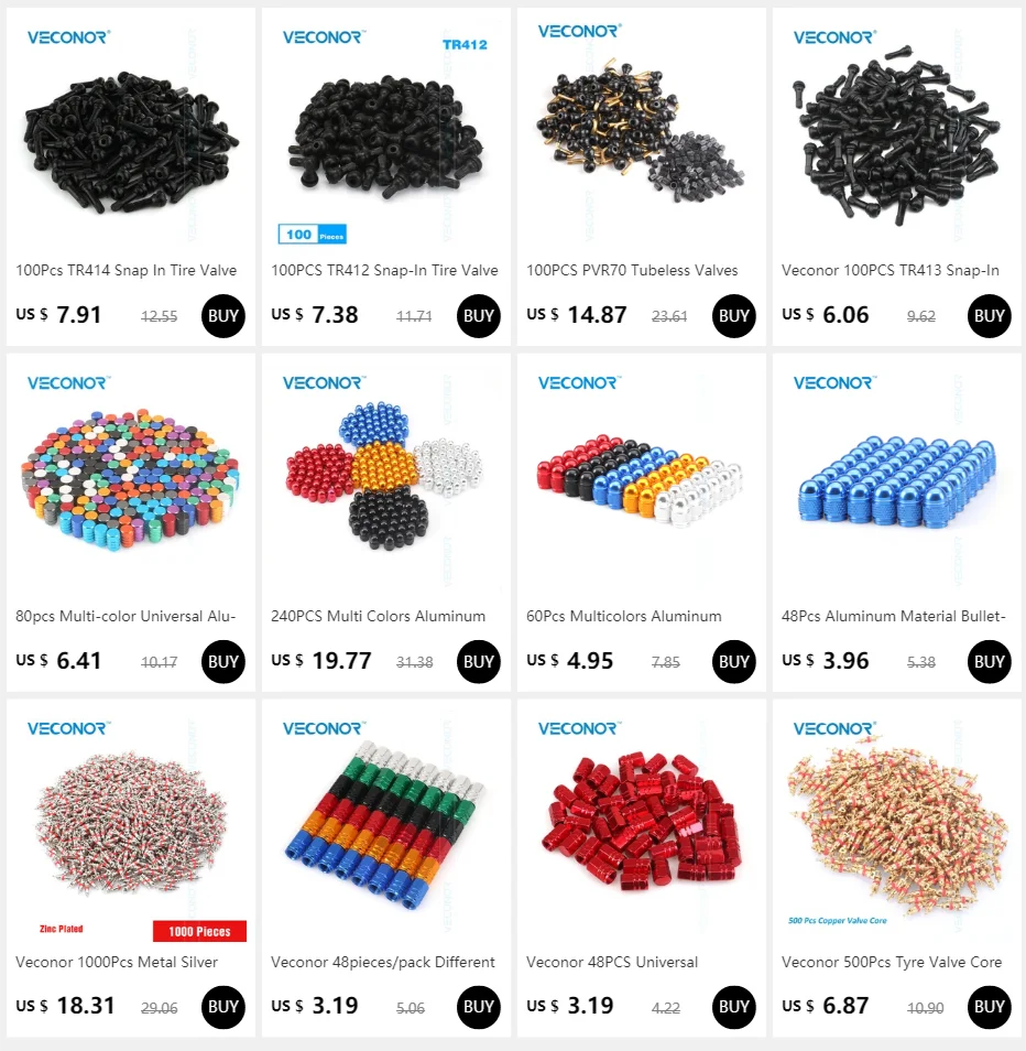 Veconor 500 Stück Reifenventilkern, Zubehörkern, Ersatzteile, Zink- oder Kupfermaterial, professionell für die Reifenreparatur – Detail 1