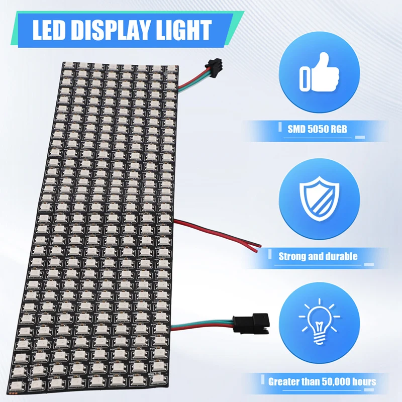 WS2812 Led Programmable Light Individually Addressable Flexible For Video Display, DC5V (8X32)