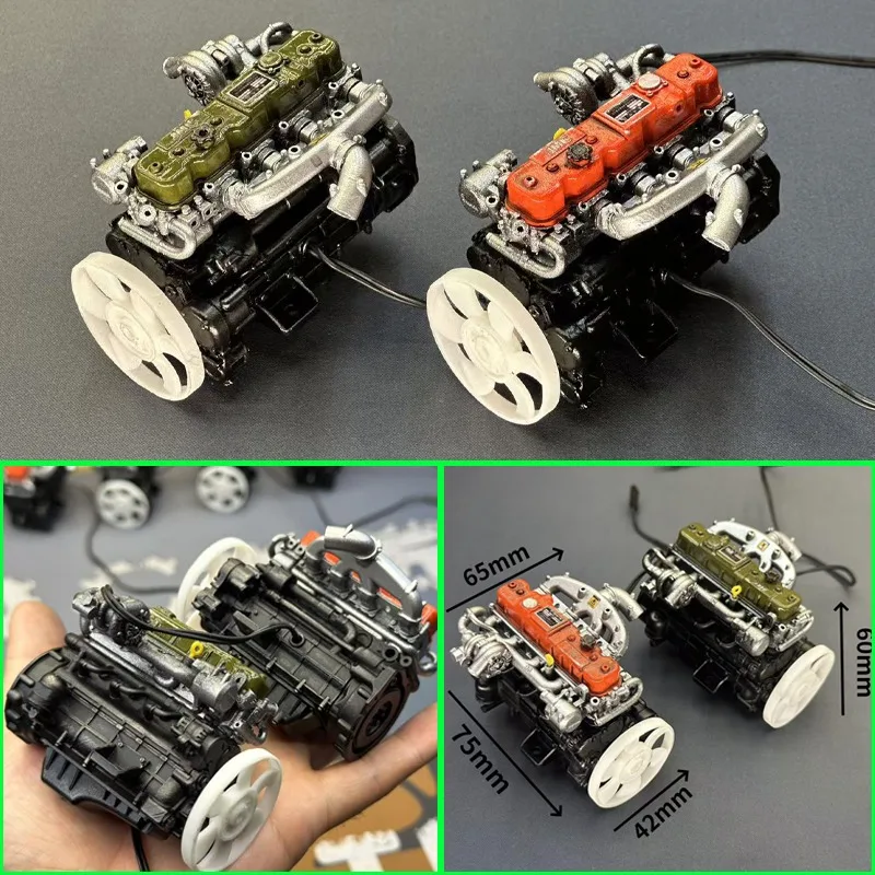 1 peça mini motor de simulação para carro rastreador 1/10 rc traxxas trx4 axial scx10 rc4wd acessórios