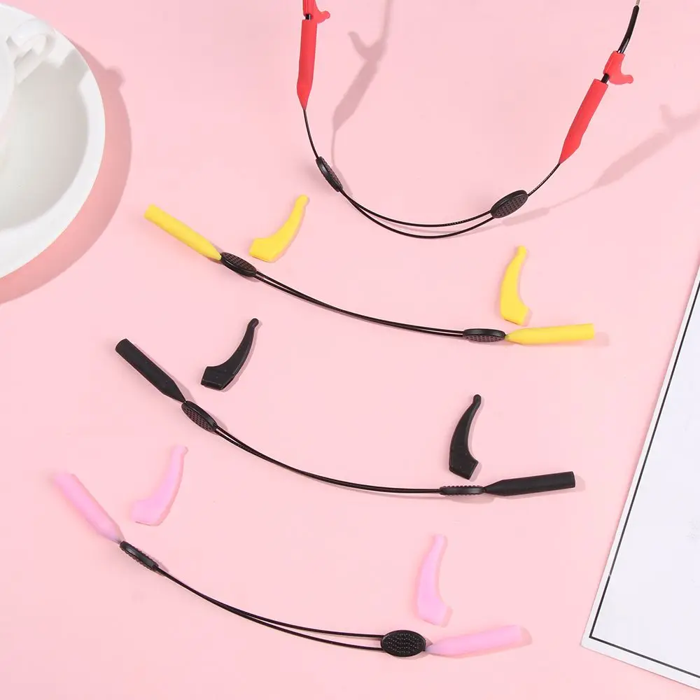 الملحقات سلسلة حامل الرقبة الحبل حزام النظارات المضادة للانزلاق الأذن هوك قابلة للتطوير النظارات الحبل قابل للتعديل نظارات حبل