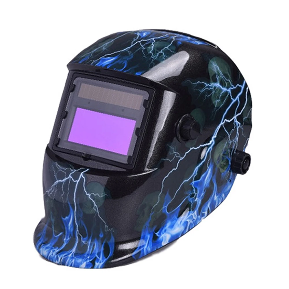 Solar-Schweiß-Gesichtsmaske, automatische Verdunkelung, Wärmeisolierung, am Kopf montiert, große Ansicht, automatische Dimmung, Gesichtsschutz, Lichtbogenschweißhelm