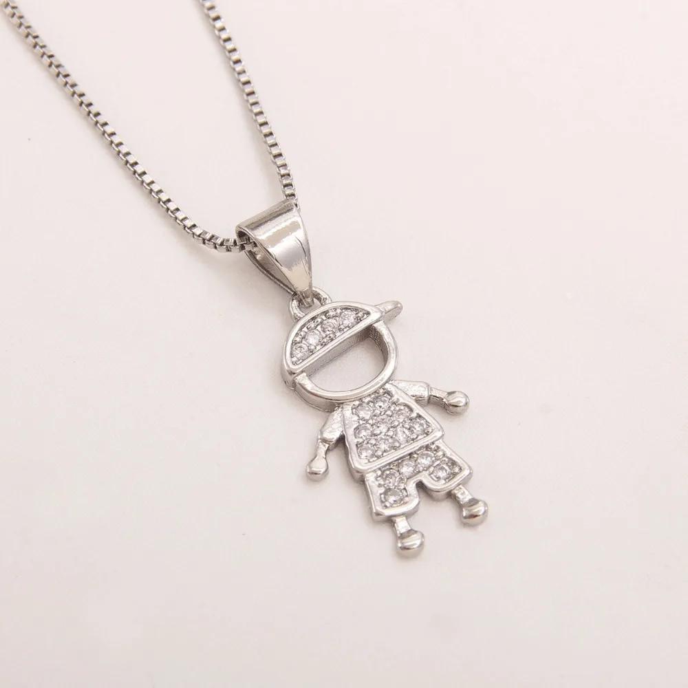 Colgante chapado en oro para niños y niñas, encantador amuleto con base de cobre, cadena chapada en oro, estilo moderno, colgante hueco, regalo para el Día de la Madre