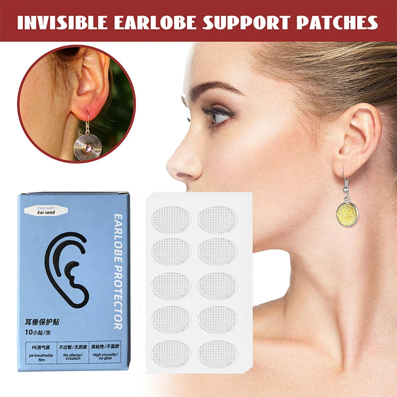30-200PCS Invisible Earlobe Protective Stickers - Prevents Stretching/Tearing from Heavy Earrings