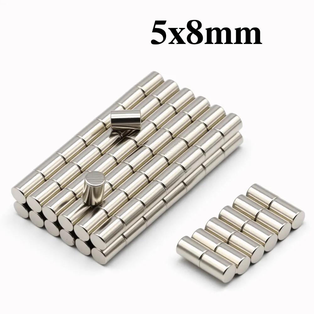 

5x8mm Super Powerful Round Magnet Neodymium Magnet NdfeB N35 Strong Permanent Magnetic imanes Refrigerator Magnet
