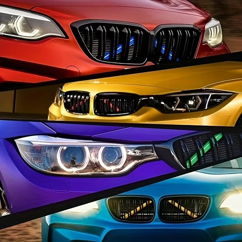 Blue Stripe Grille Inserts For F20 F22 F30 F32 G30 G32 G11 G12 1-7 Series & V Series Vehicles, Auto Mod Upgrade Accessories
