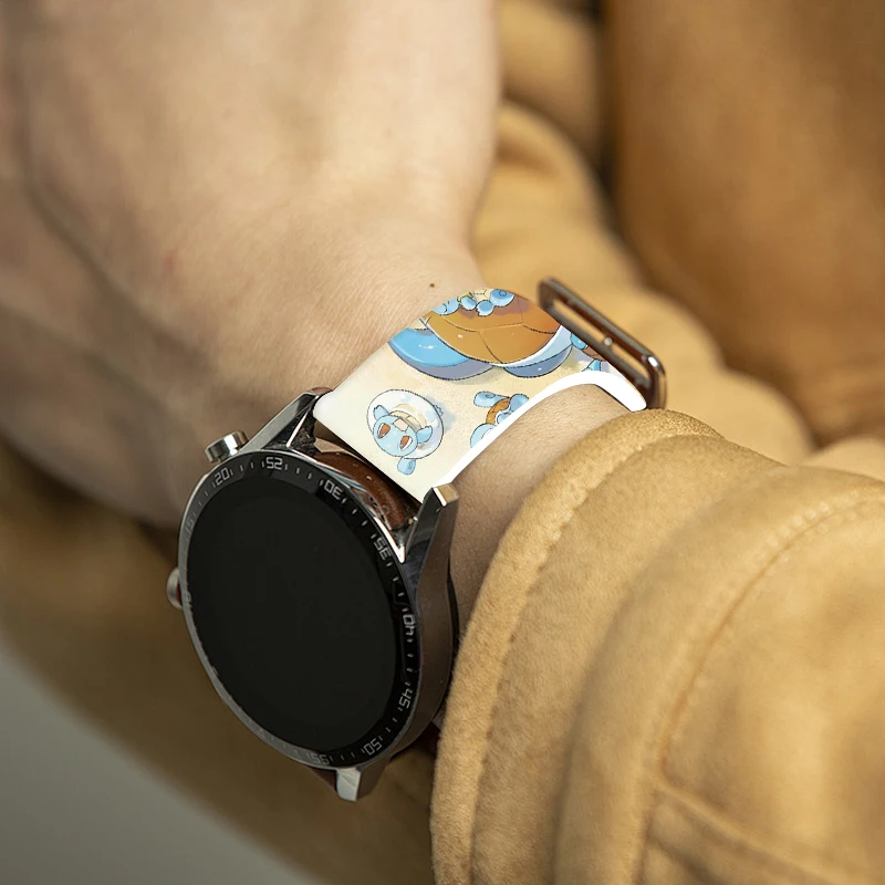 20mm Pokemon Printed Strap for Samsung Galaxy Watch 7/6/5 40mm 44mm Band Replaceable Watchband 22mm for Xiaomi Amazfit Bracelet