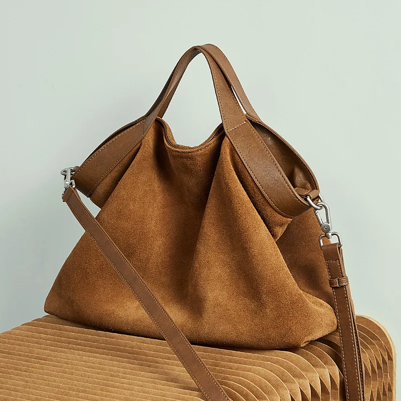 Genuine Leather Women Handbags Large Capacity Female Shoulder Crossbody Bag Fashion Cowhide Commuting Big Totes Bolsas image 4