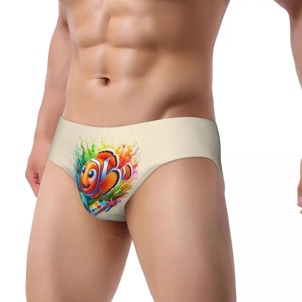 Custom Finding Nemo Briefs Underwear Mens Breathable Stretch Underpants