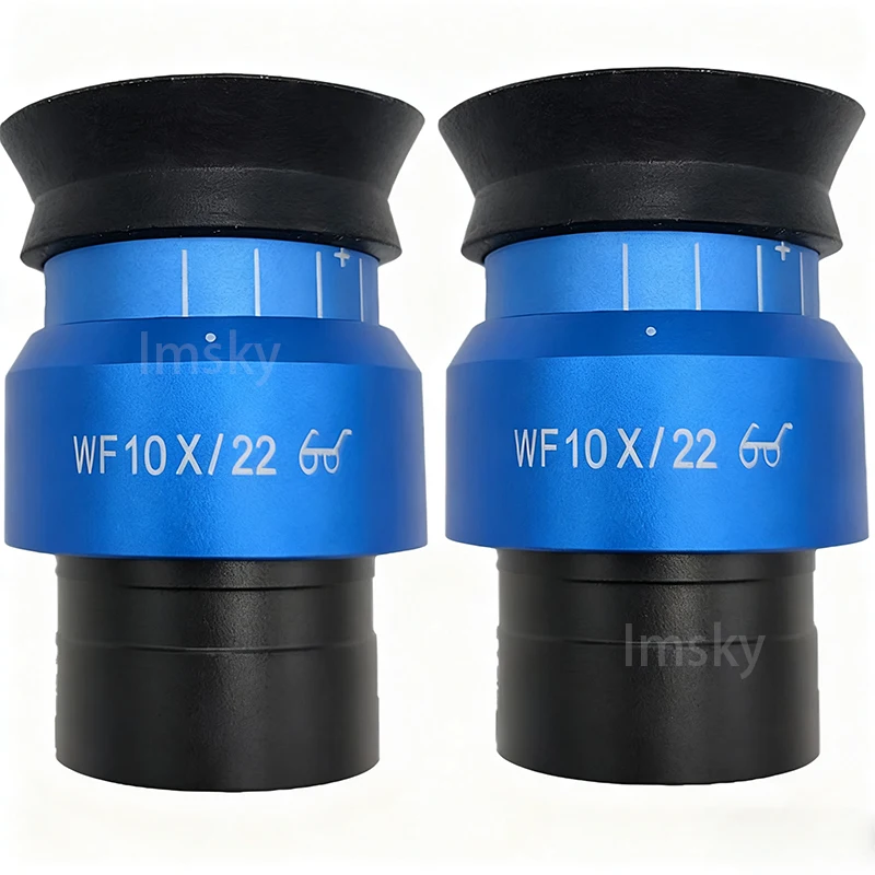 1 Uds 2 uds WF10X/22 lente ocular gran angular de alto punto ocular óptico para microscopio estéreo