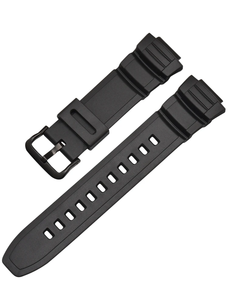 For Casio Outdoor Anti-Allergy Watch Strap Men 16mm Rubber Replace Convex Interface MCW-100/WV-200/W-S220 Silicone Watchbands