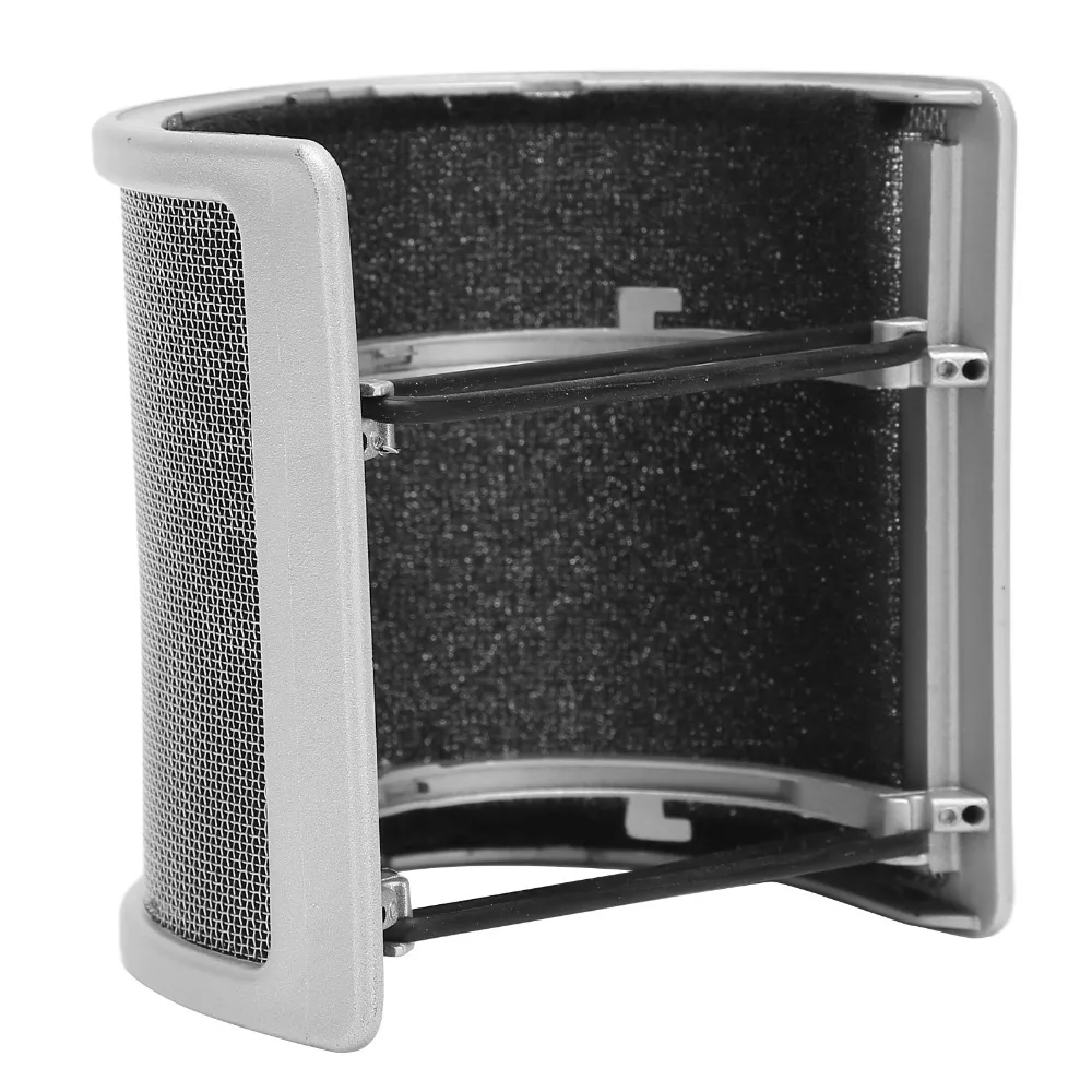 Easy to Disassemble U Shape Microphone Windscreen Adjustable Lightweight Mesh Shield Mic Shield Studio Recording