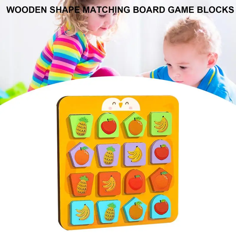 Wooden Matching Game Funny Color Matching Toys Shape Color Sorting Toys Innovative Matching Color Sorting Game Color Learning To