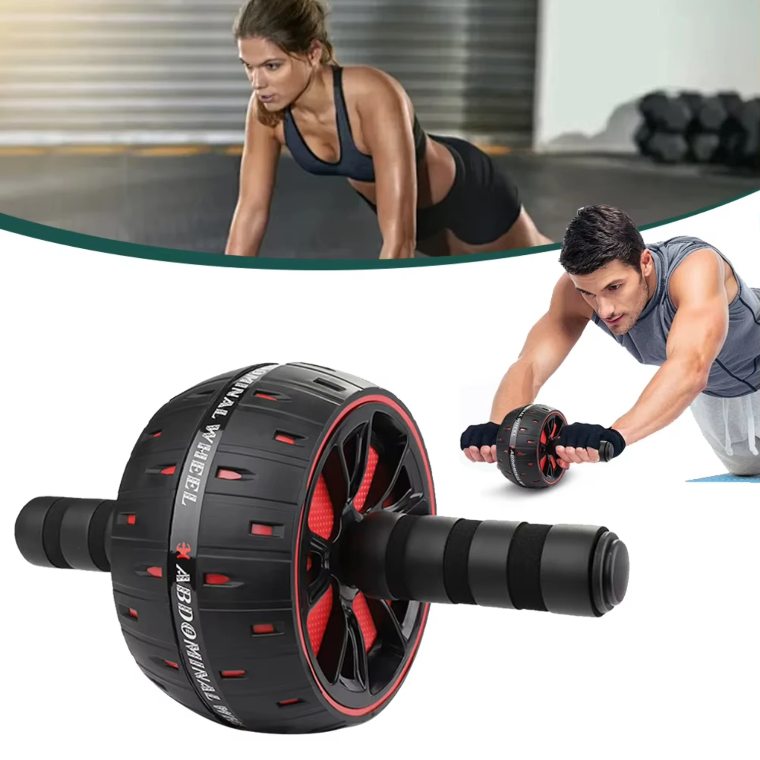 Gymnastic Wheel Fitness Abdominal Wheel Roller  Noise Abdominal Training Sports Equipment Keep Fitness Wheels  Core Workout