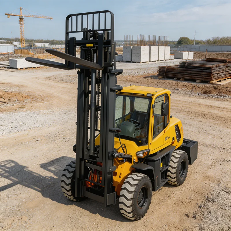 Universal Mixed Terrain Off-road forklift 3.5Ton 4WD Rough Terrain Diesel Farm Mine All Scene Forklift In Stock