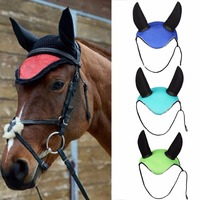 Horse Riding Breathable Meshed Horse Ear Cover Equestrian Horse Equipment Fly Mask Bonnet Net Ear Masks Protector Horse Care
