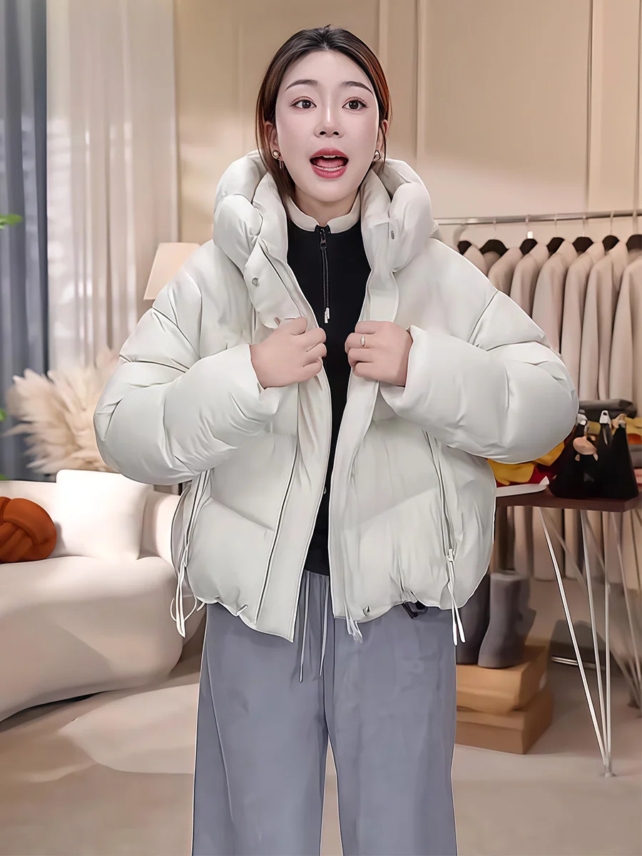 

Puffed ort Du down Jaet Women's Thiened Winter Coat Bread Sle Outerwear Casual Sle Zipper Closure Warmth