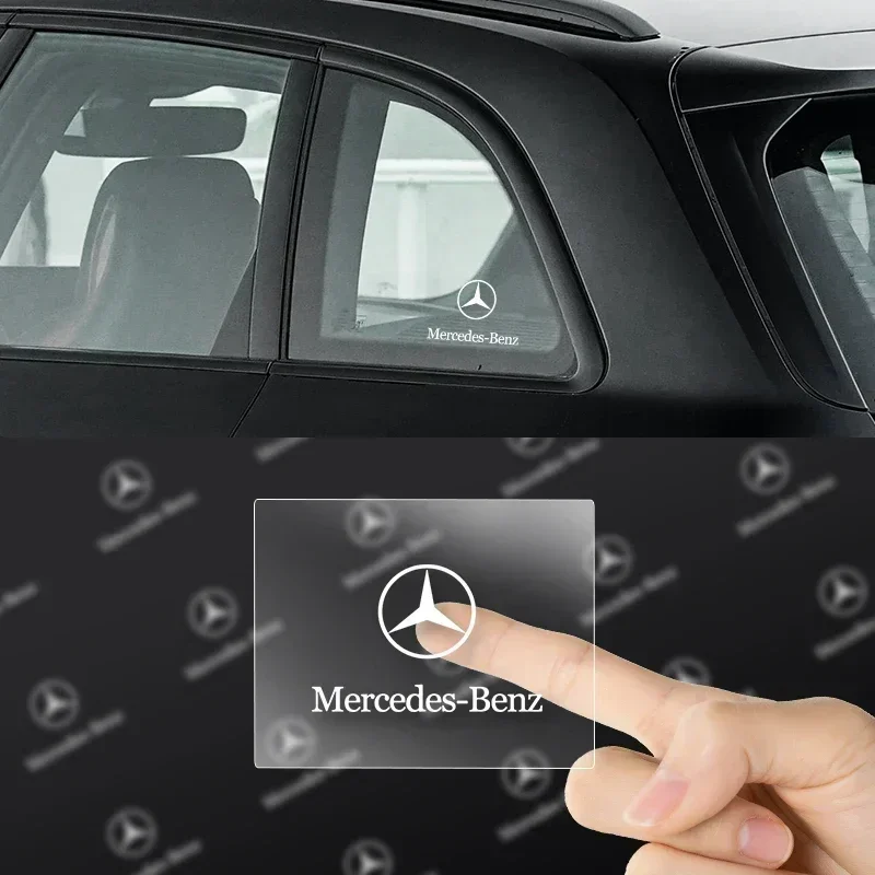 

4Pcs Car Logo Car Door Handle Anti Scratches Stickers For Mercedes Benz B/C/E/S Class A Class C200L GLC GLE CLA Car accessories