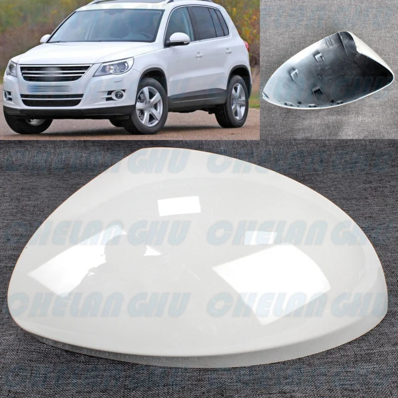 

Left Side white painted Rear Mirror Housing Cover Cap for VW TIGUAN 2008 2009 2010 2011 2012 car accessories