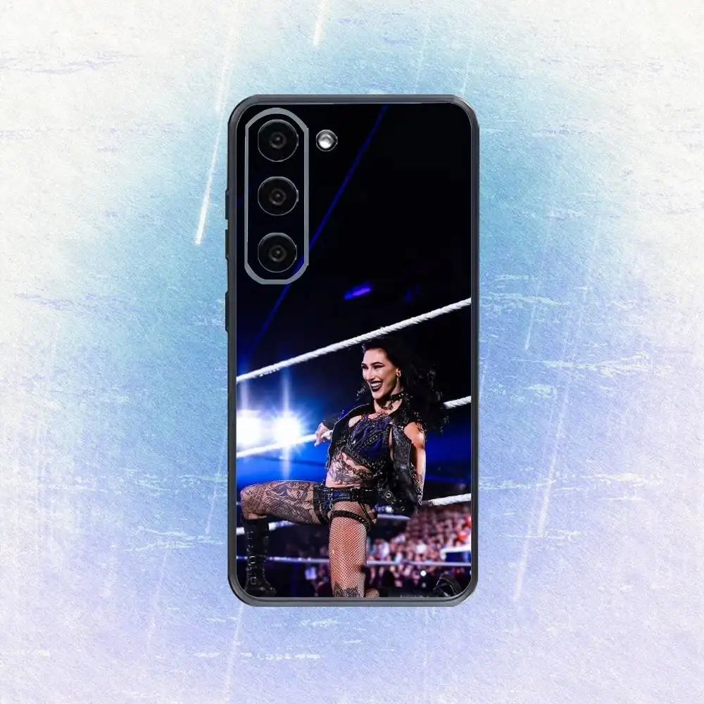 Custodia per telefono R-Rhea R-Ripley Wrestler per Samsung Galaxy A73, A72, A71, A70, A53, A52, A51, Altri Cover nera morbida