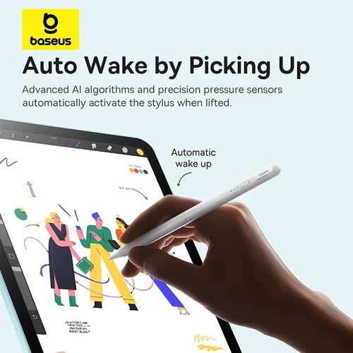 Imagen 1 del producto Lápiz óptico Baseus de tercera generación para iPad, lápiz óptico de carga con cable, versión activa de sensibilidad de inclinación con cable tipo C y punta activa