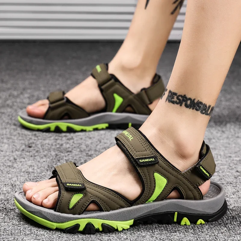 Mans Beach Sandals Men Sandals Sports Summer Trendy Outdoor Leisure Beach Holiday Wear-resistant Breathable Designer Male Shoes