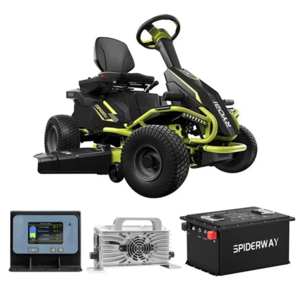48V 105Ah Replace Lithium Battery Kit for RYOBI Electric Lawn Mower + 48V 25A Fast Charge US Free shipping