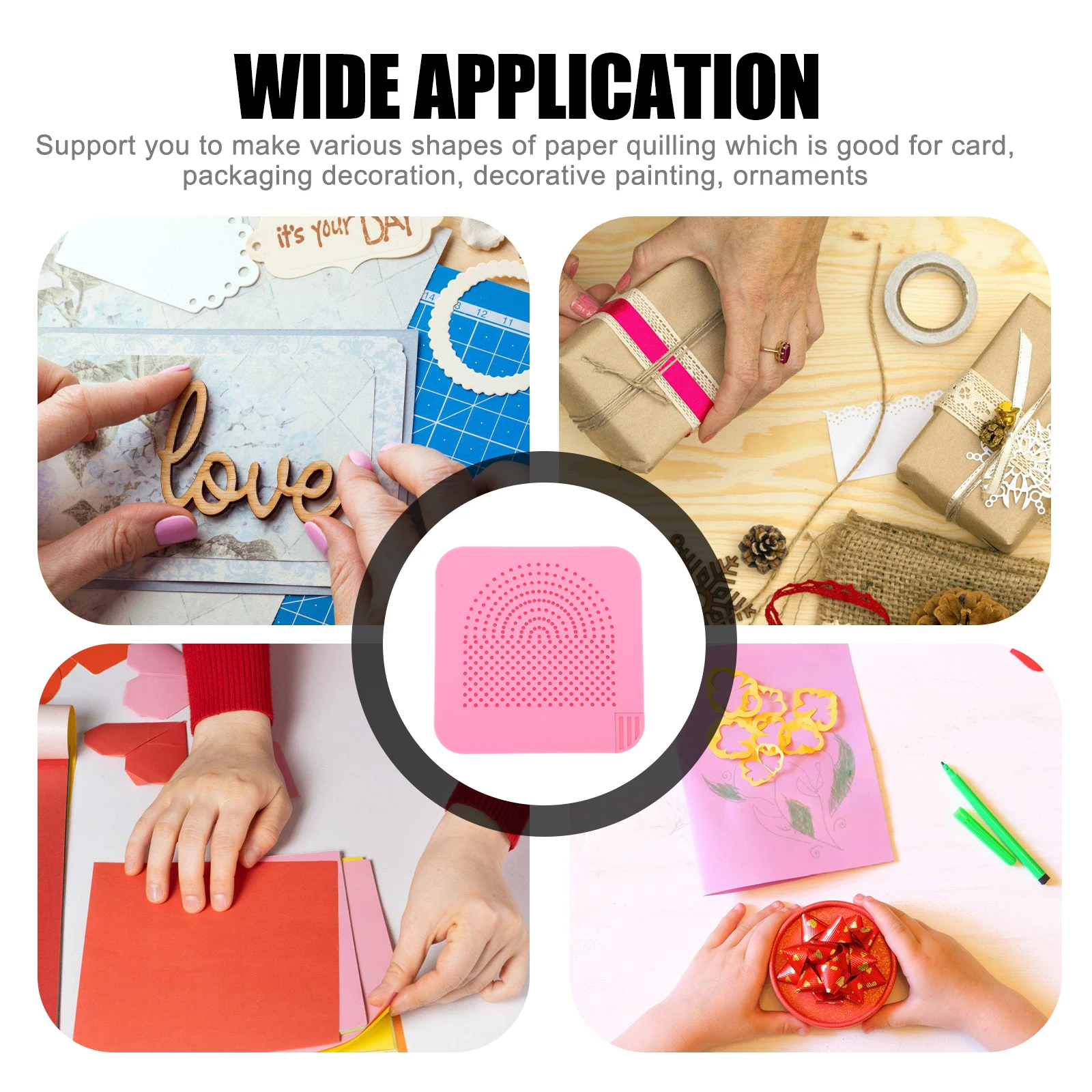 

Quilling Board Square DIY Paper Crafting Tool Mini Drawer Storage Pins Fix Holes Row Half Round Decorative Painting Ornaments