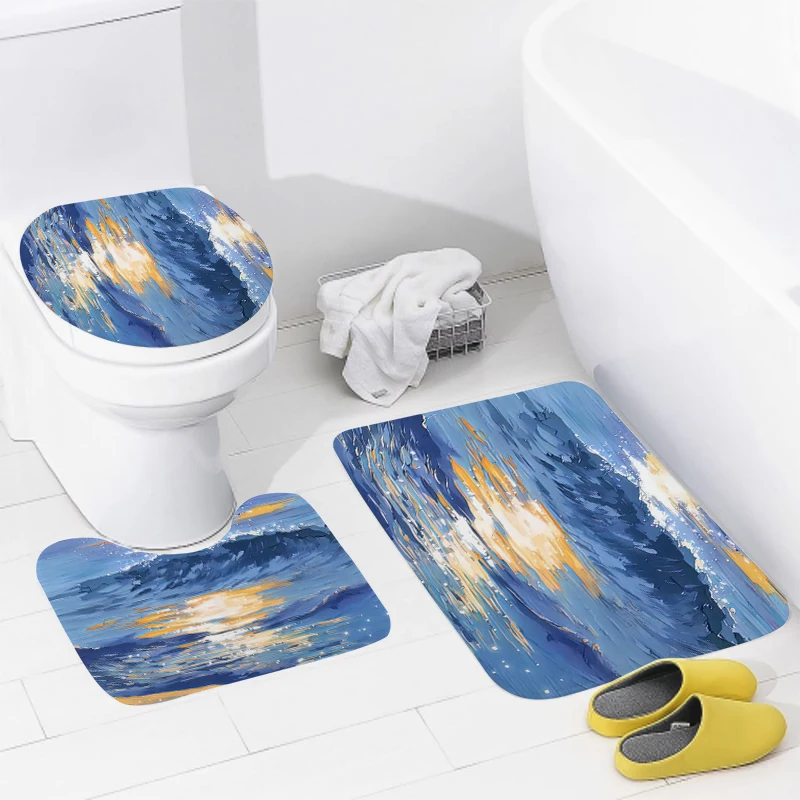 home bathroom floor mats Modern Nordic style Bath Foot mat modern bathroom accessories rug Toilet mat Bathtub anti-slip carpet