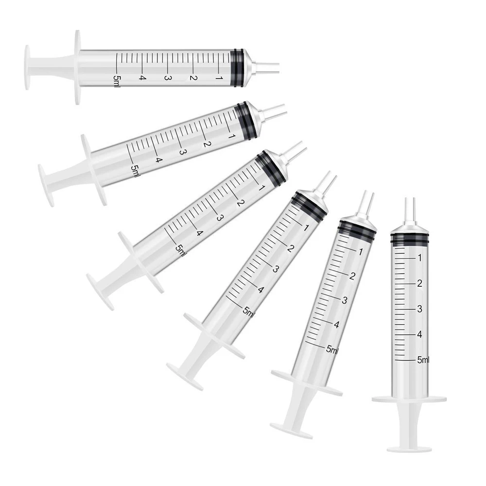 20 стерильных пластиковых шприцев 5 мл, индивидуальная упаковка