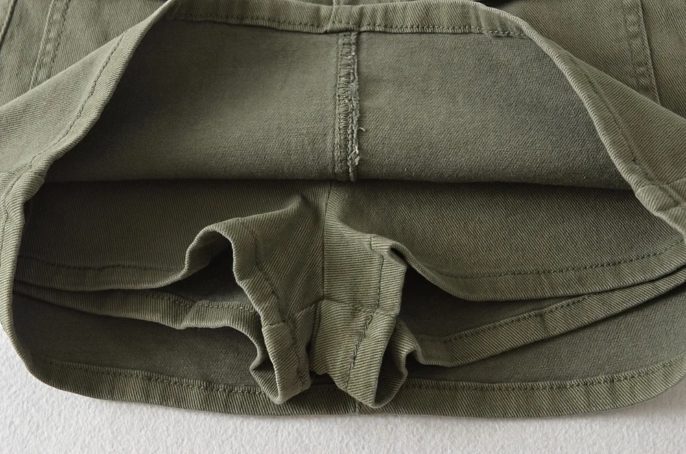 Retro American Military een Workwear Sle Rock Sexy Girl Anti-Light Design A-Line Rock ort Rock Jeansrock