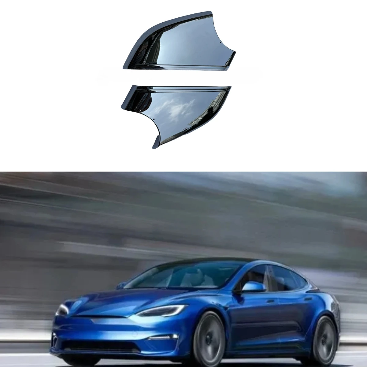 

Suitable for Tesla Model S rearview mirror galvanized silver bottom case bracket