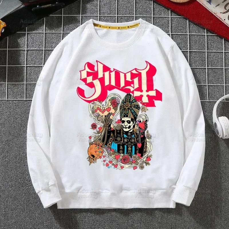 Ghost Band Heavy Metal Music Band Prevalent Sweatshirts Harajuku Streetwear Top Autumn Spring O Neck Pullover Hoody Mens