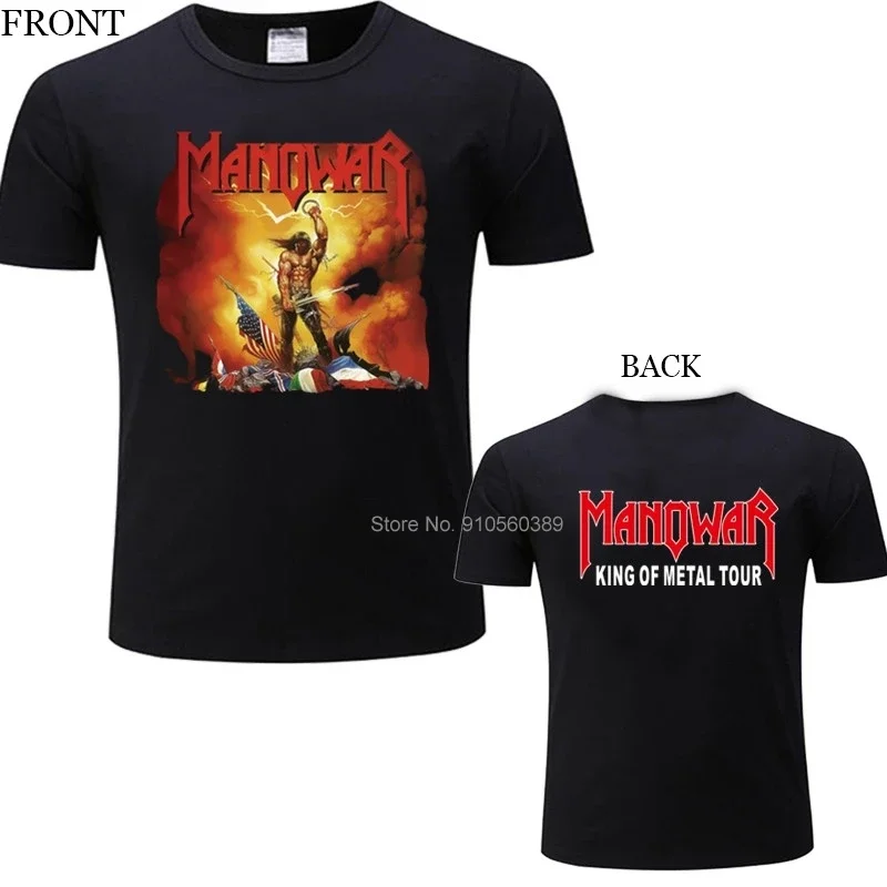 RARE MANOWAR Kings Of Metal VTG 1989 T Shirt Man cotton tshirt men summer fashion t-shirt euro size drop shipping