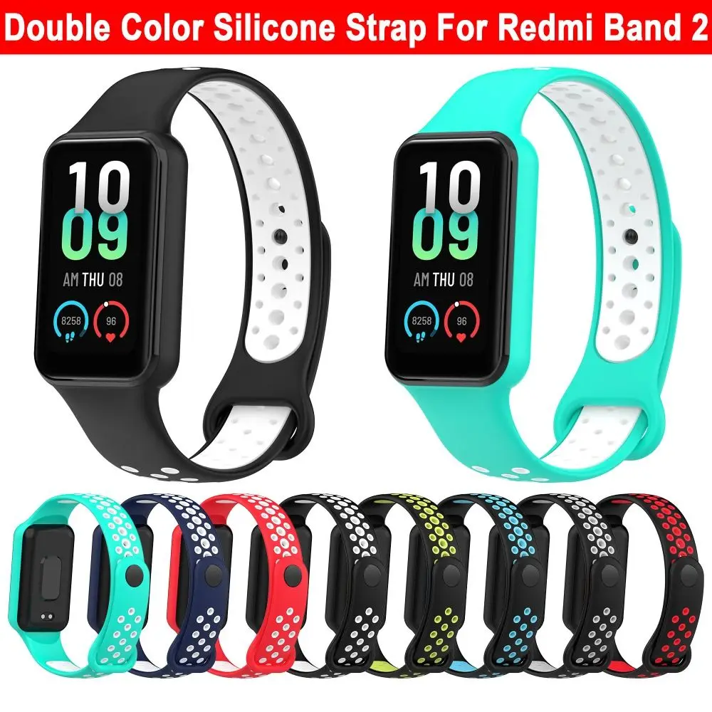 New Two-Color Breathable Replacement Bracelet Strap Silicone For Redmi Band 2