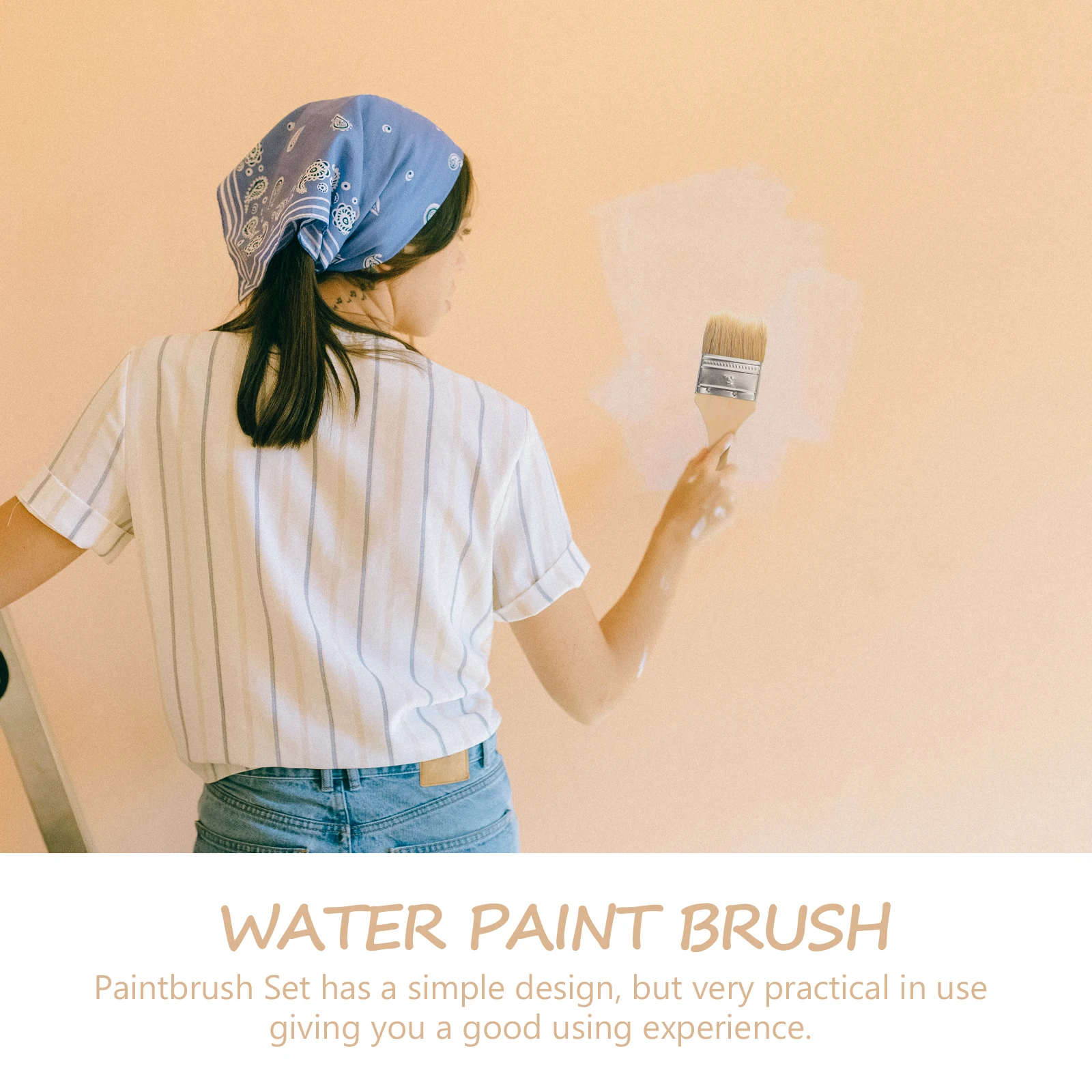 

7Pcs Oil Painting Brush Set Wood Handle Flat Tip for Acrylic Watercolor Drawing Paintbrush Art Supplies Wood Paint Brush