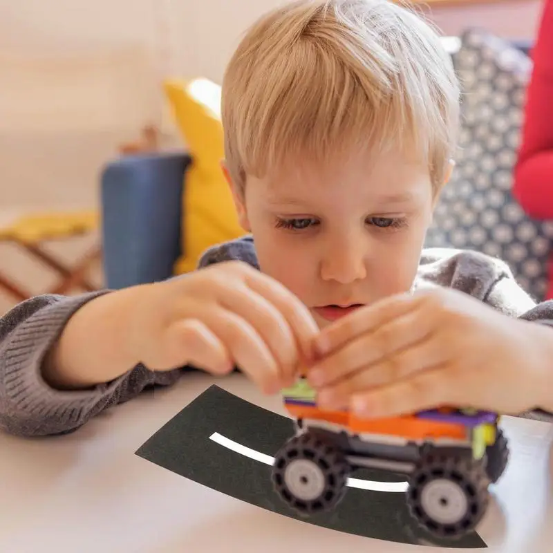 Cinta Negra para pista de carretera, juguetes para niños, pistas de coche para niños, fiesta de cumpleaños, decoración de fiesta de carreras, aprendizaje preescolar