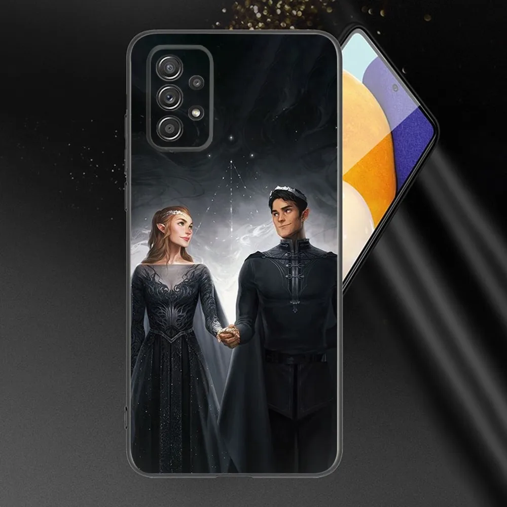 Acotar A C-Court of Mist And Fury Phone Case For Samsung Galaxy A13,A21s,A22,A31,A32,A52,A53,A71,A80,A91 Soft Black Phone Cover