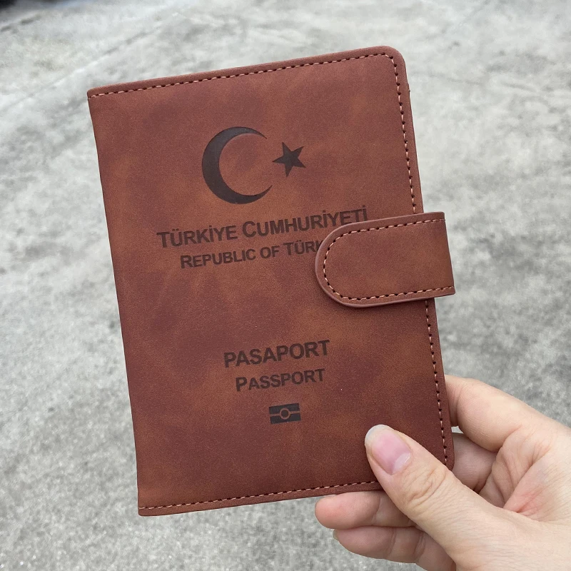 Türkiye Passport Cover Travel Wallet Pu Covers for Passports Turkey Passport Holder Multi Card Slots Passeport Wallet