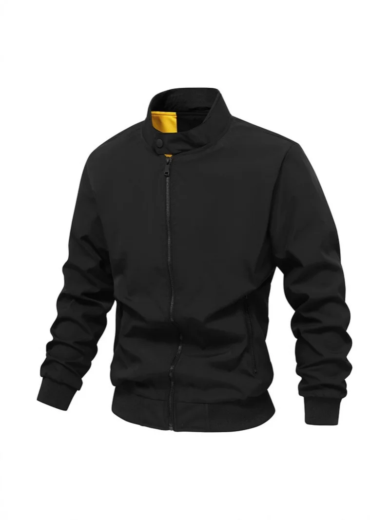 Men's Stand-Up Collar Casual Coat 2025 Fashionable Slimming Trendy Top Coat New Jacket for Stylish Men