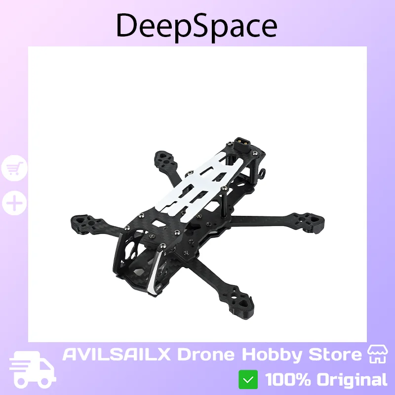 

Комплект рамы DeepSpace SEEKER3 3 дюйма для FPV-дронов, колесная база 139 мм, лучи 3,5 мм, легкий вес, для DJI O4 PRO / O3 Air Unit, для гоночных дронов на радиоуправлении