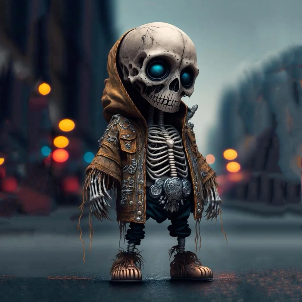 Figuras de esqueleto geniales de resina, estatuilla de esqueleto de Halloween, adornos horribles de calavera, Panel de instrumentos de coche, decoración de escritorio