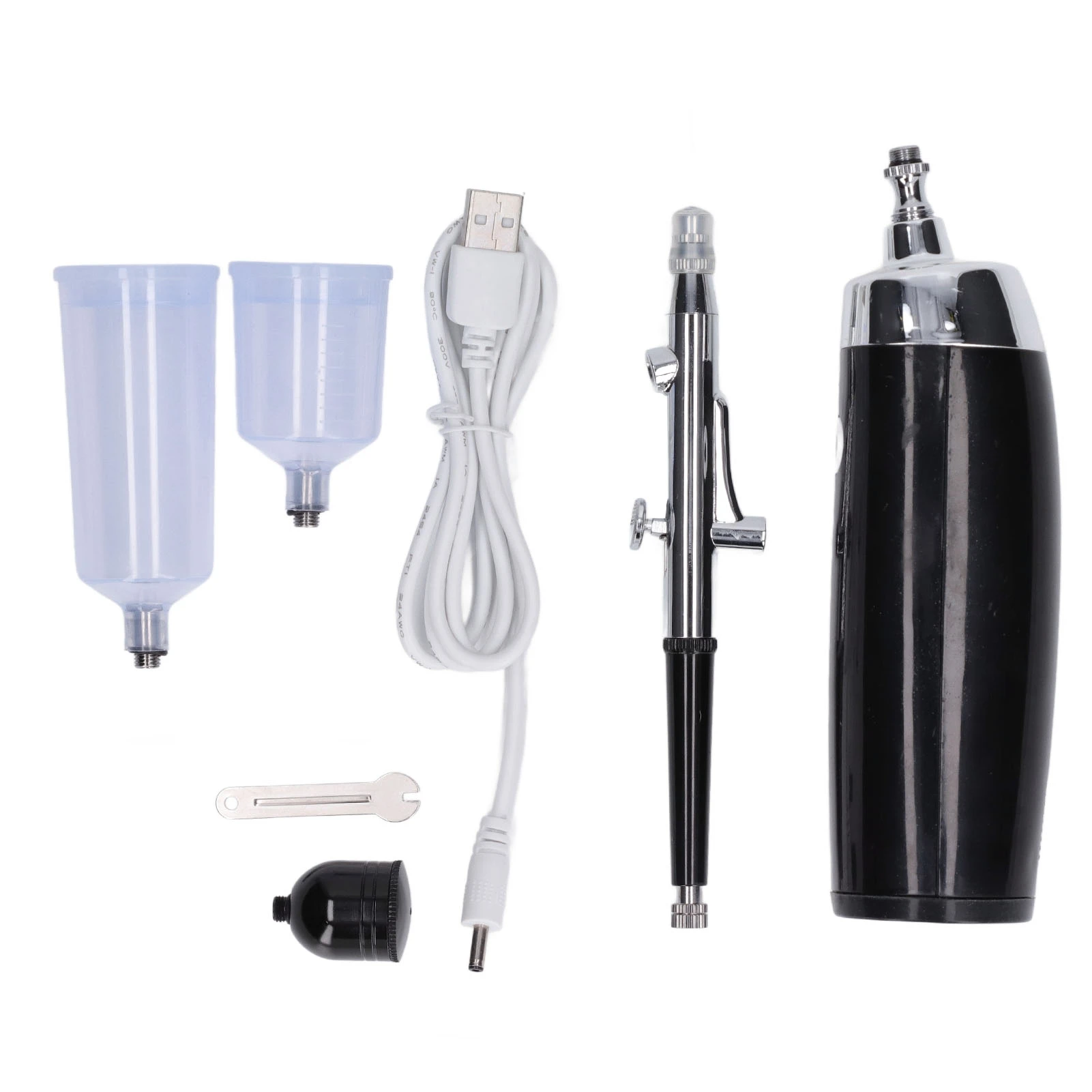 

Cordless Airbrush Kit Spray Gun USB Charging Aesthetic Stable Handheld Airbrush with Paint Cup Dropper