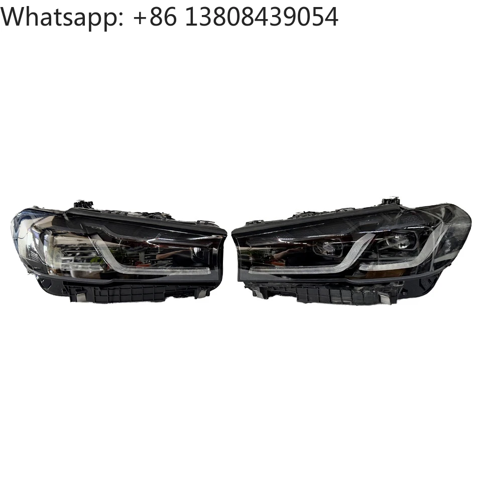 Suitable for BMW 5 Series G30 LCI Yellow Drl Black Shadow Color Led Headlights Plug and Play