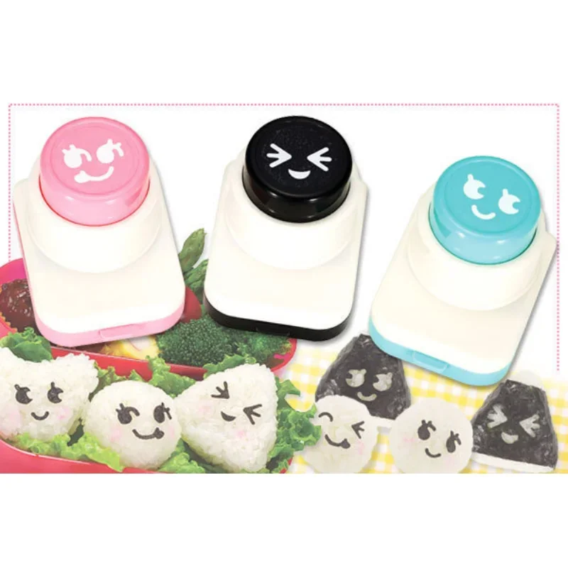 Onigiri Mold Smile Face Laver Seaweed Punch Embossing Device Sushi Mold Bento Accessories Rice Ball Onigiri Mould DIY Sushi Tool