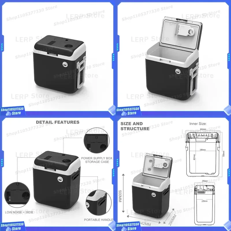 Portable Camping DC 12V AC 110/220V New Car Fridge Outdoor Cooler Box