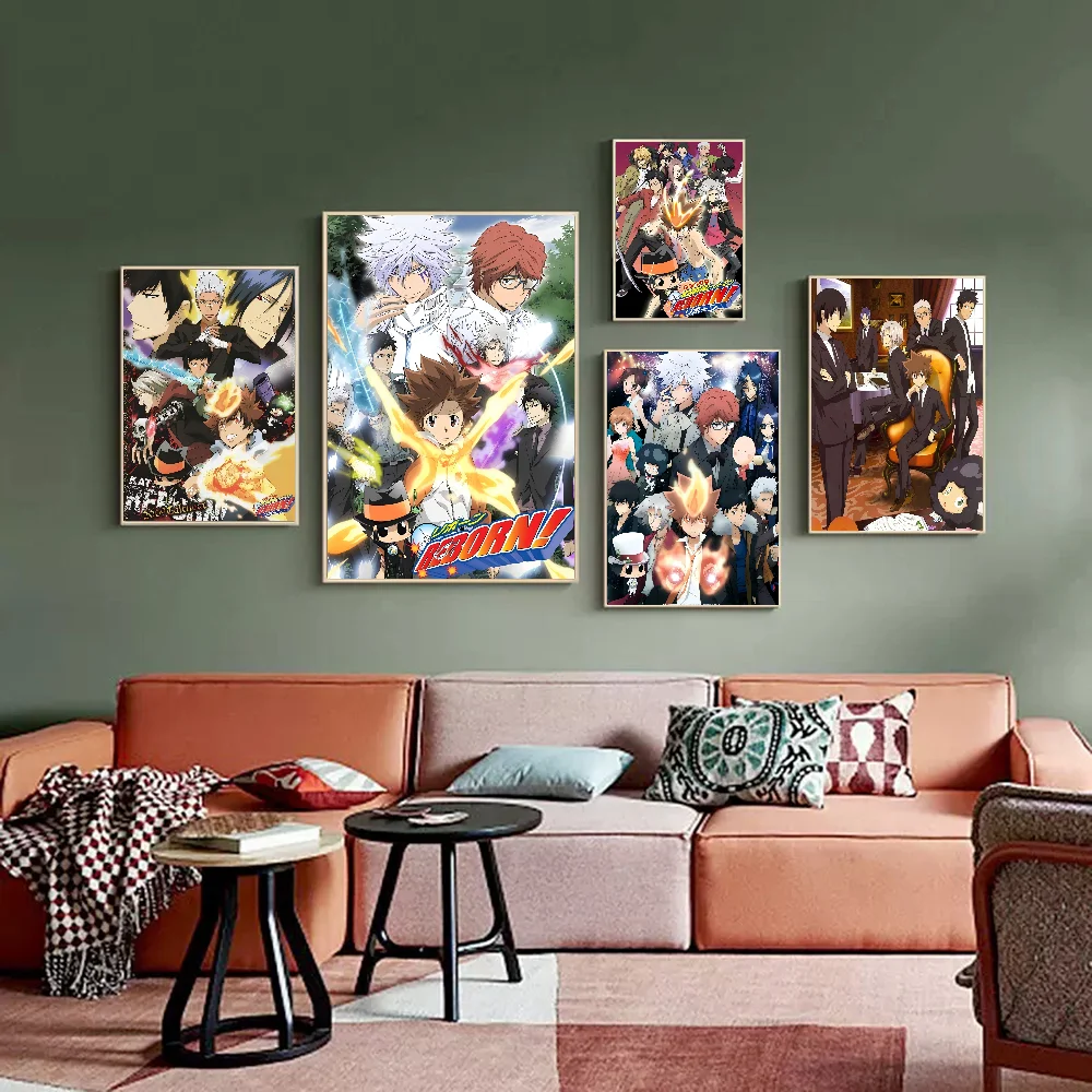 Katekyo Hitman Reborn Anime Posters Sticky Whitepaper Sticker DIY Room Bar Cafe Kawaii Room Decor