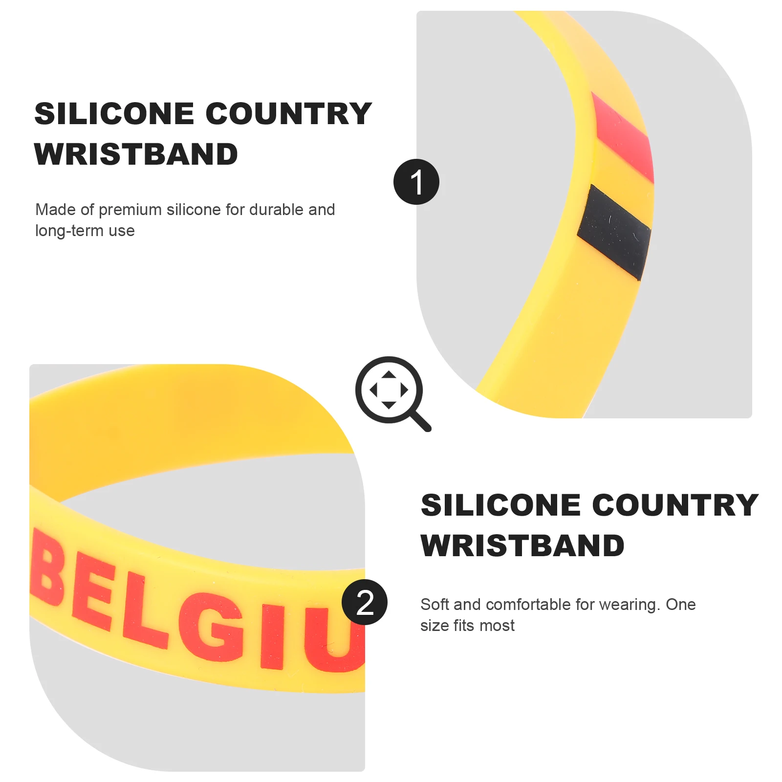 

Silicone Fan Cheer Football Match Accessories One Size Fits Wristband Country Flag Wristband Most
