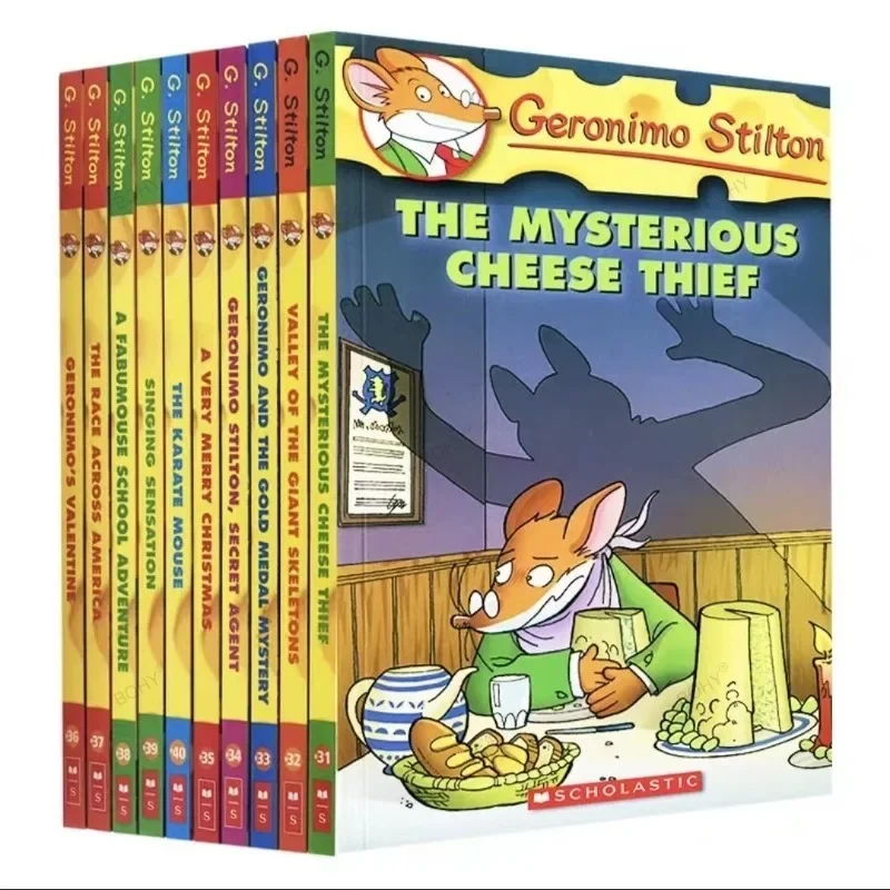 

10 Books Geronimo Stilton 31-40 Adventure Explore Comic Fiction Parent Child Kids English Picture Storybook