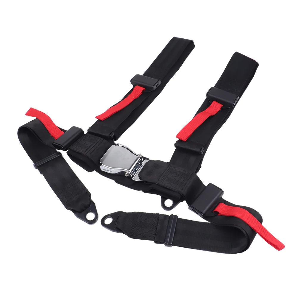 

RACING 4 Point Mounting Racing Seat Belt Safety Harness Strap Nylon Belts For Go Kart Buggy Karting Quad ATV UTV Universal